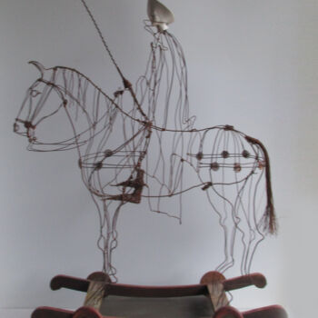 Sculpture titled "moyenâgisation" by Jean-Yves Verne, Original Artwork, Wire