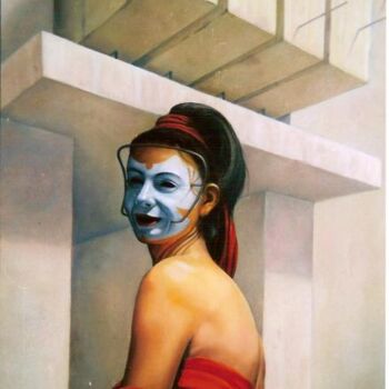 Peinture intitulée "La passante" par Jeanbernard Tessier, Œuvre d'art originale, Huile