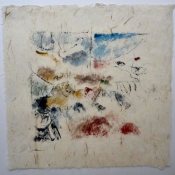 Schilderij getiteld "47X47-_Au_printemps…" door Jean Cabane, Origineel Kunstwerk