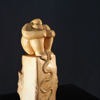Sculpture titled "Serpentaire 1" by Jean-Charles Ferrand, Original Artwork, Wood