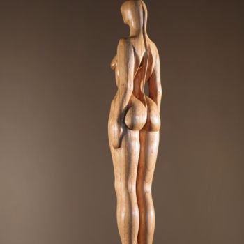 Sculpture titled "Albertine 02" by Jean-Charles Ferrand, Original Artwork, Wood