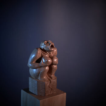 Sculptuur getiteld "Serpentaire 6 (la G…" door Jean-Charles Ferrand, Origineel Kunstwerk, Hout