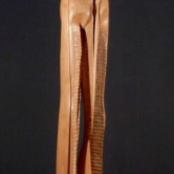 Sculpture titled "Gardienne 01" by Jean-Charles Ferrand, Original Artwork, Wood