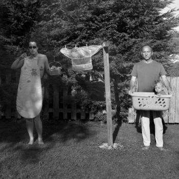 Photographie intitulée "Le linge" par Jean-Claude Delalande, Œuvre d'art originale