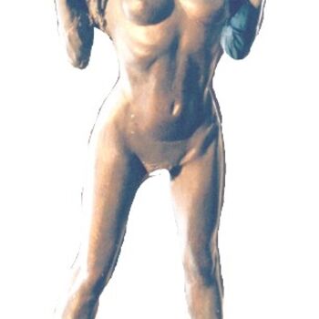 Sculpture titled "Gwen debout" by Gaïd, Original Artwork, Metals