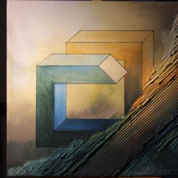 Painting titled "Car Cube n°1" by Jean D Hier, Original Artwork