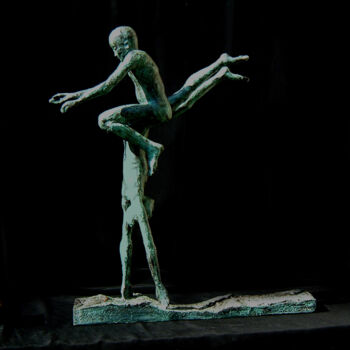 Sculpture intitulée "The Plungers" par Jeane Seah, Œuvre d'art originale, Bronze
