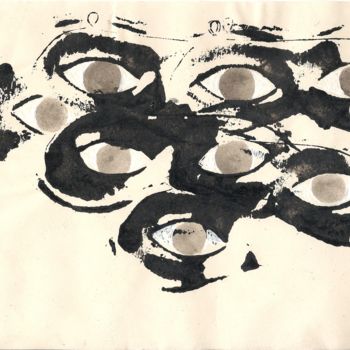 Drawing titled "Mask" by Jean Erick De Hyères De Hyères, Original Artwork