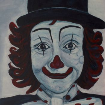 Painting titled "Pipo de clown" by Schipper -Art, Original Artwork