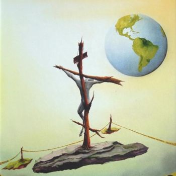 "Je croix" başlıklı Tablo Jean Gaudet tarafından, Orijinal sanat