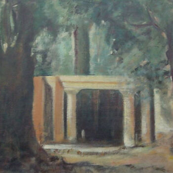Malerei mit dem Titel "Villa Borghèse" von Jeanie Castelli, Original-Kunstwerk