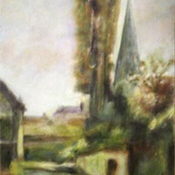 Pintura intitulada "Village 3" por Jeanie Castelli, Obras de arte originais