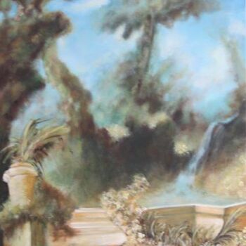 Painting titled "Paysage classique 1" by Jeanie Castelli, Original Artwork