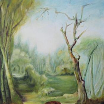 Pittura intitolato "Paysage classique 2" da Jeanie Castelli, Opera d'arte originale