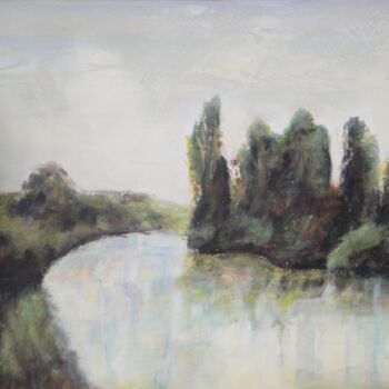 Schilderij getiteld "Paysage 86" door Jeanie Castelli, Origineel Kunstwerk