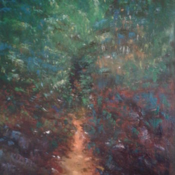 Painting titled "loin de la pollution" by Jeanine Adell, Original Artwork, Oil