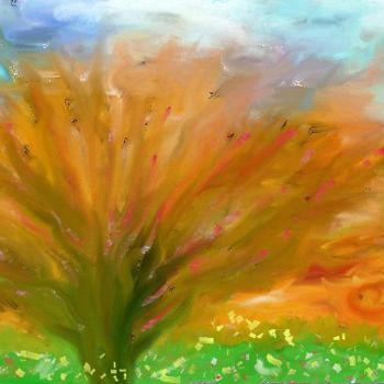 Peinture intitulée "L'arbre" par Jeanjeandenice " Jjdn ", Œuvre d'art originale, Huile