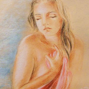 Painting titled "nue" by Jean-Joseph Chevalier, Original Artwork, Oil