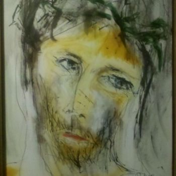 Schilderij getiteld "CHRISTUS" door Jean-Louis Patrice, Origineel Kunstwerk, Olie