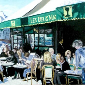 Painting titled "lesdeux-magots-uuu.…" by Jean Luc Grappin, Original Artwork