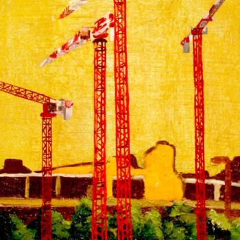 Painting titled "grues-1.jpg" by Jean Luc Grappin, Original Artwork
