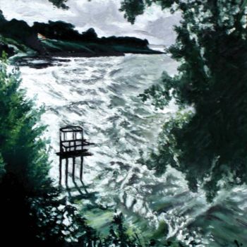 Peinture intitulée "pornic-la-mer.jpg" par Jean Luc Grappin, Œuvre d'art originale