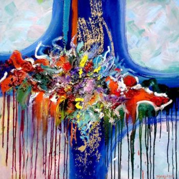 Картина под названием "croix-bleutee.jpg" - Jean Luc Grappin, Подлинное произведение искусства