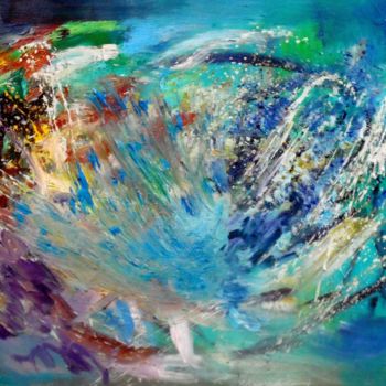 Painting titled "splash" by Jean Luc Grappin, Original Artwork, Acrylic