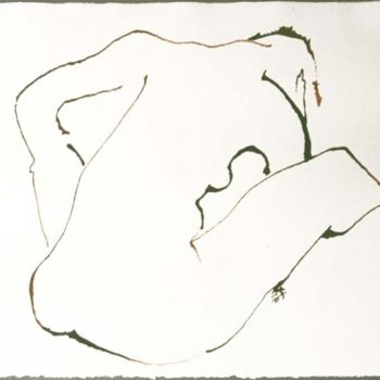 Drawing titled ""À dos floresque" -…" by Jean Luc Moreau Romain, Original Artwork, Other