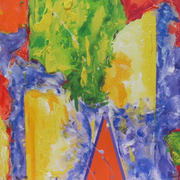 제목이 "SANS TITRE 06 21"인 미술작품 Jean-Marc Gayraud로, 원작, 아크릴 나무 들것 프레임에 장착됨