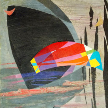 Peinture intitulée "eclipse oceane" par Jean-Marie Renault, Œuvre d'art originale, Acrylique