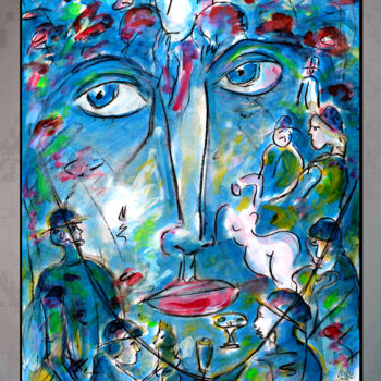 Картина под названием "SPLEEN" - Jean Mirre, Подлинное произведение искусства, Масло