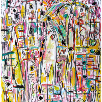 Картина под названием "MOEURS" - Jean Mirre, Подлинное произведение искусства, Масло