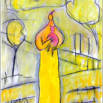 Картина под названием "OSMOSE" - Jean Mirre, Подлинное произведение искусства, Масло