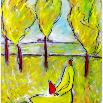 Malerei mit dem Titel "LAPTOP" von Jean Mirre, Original-Kunstwerk, Öl