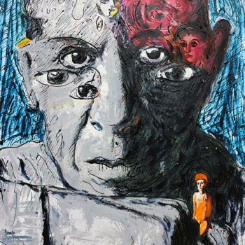 Schilderij getiteld "PICASSO and friends" door Jean Mirre, Origineel Kunstwerk, Olie