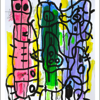 Картина под названием "ARTS MÉNAGERS 2" - Jean Mirre, Подлинное произведение искусства, Акрил