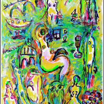 Malerei mit dem Titel "IN YOUR DREAMS" von Jean Mirre, Original-Kunstwerk, Acryl
