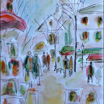 제목이 "PARIS,PLACE DU TERT…"인 미술작품 Jean Mirre로, 원작, 잉크