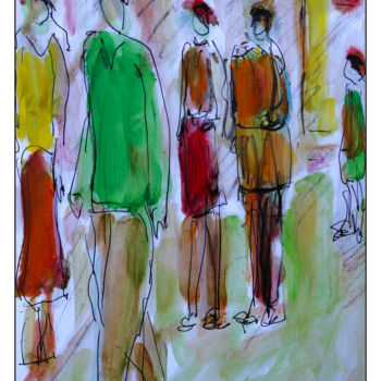 Painting titled "WALK ON BY" by Jean Mirre, Original Artwork, Ink