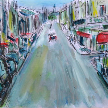绘画 标题为“Rue des Martyrs1” 由Jean Mirre, 原创艺术品, 油