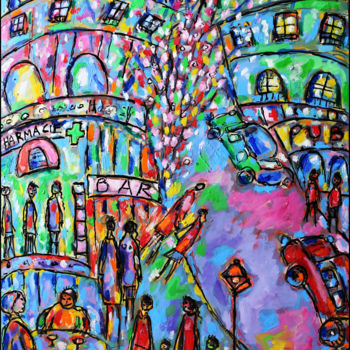Malerei mit dem Titel "Paris en été  updat…" von Jean Mirre, Original-Kunstwerk, Öl