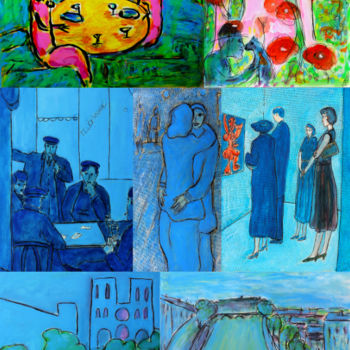 Картина под названием "Novembre en couleur…" - Jean Mirre, Подлинное произведение искусства, Масло