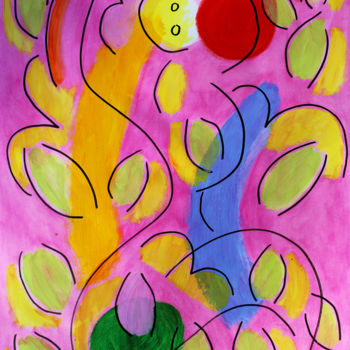 Malerei mit dem Titel "ELFE" von Jean Mirre, Original-Kunstwerk, Acryl