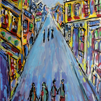 Schilderij getiteld "MONTMARTRE ET AMOUR…" door Jean Mirre, Origineel Kunstwerk, Olie