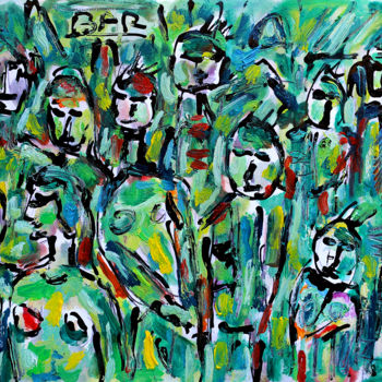 Pintura titulada "BAR DU MARAIS" por Jean Mirre, Obra de arte original, Oleo