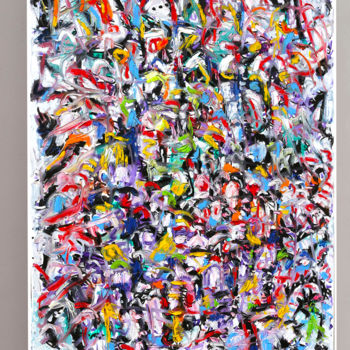 Картина под названием "CITY JAZZ" - Jean Mirre, Подлинное произведение искусства, Масло