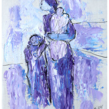 绘画 标题为“La mère (PICASSO)” 由Jean Mirre, 原创艺术品, 油