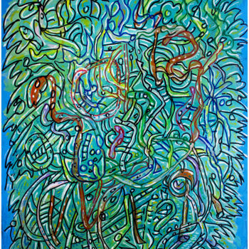 Картина под названием "NEURONES" - Jean Mirre, Подлинное произведение искусства, Акрил