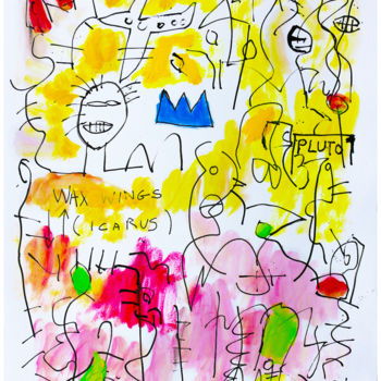 Painting titled "HOMMAGE à J.M. BASQ…" by Jean Mirre, Original Artwork, Ink